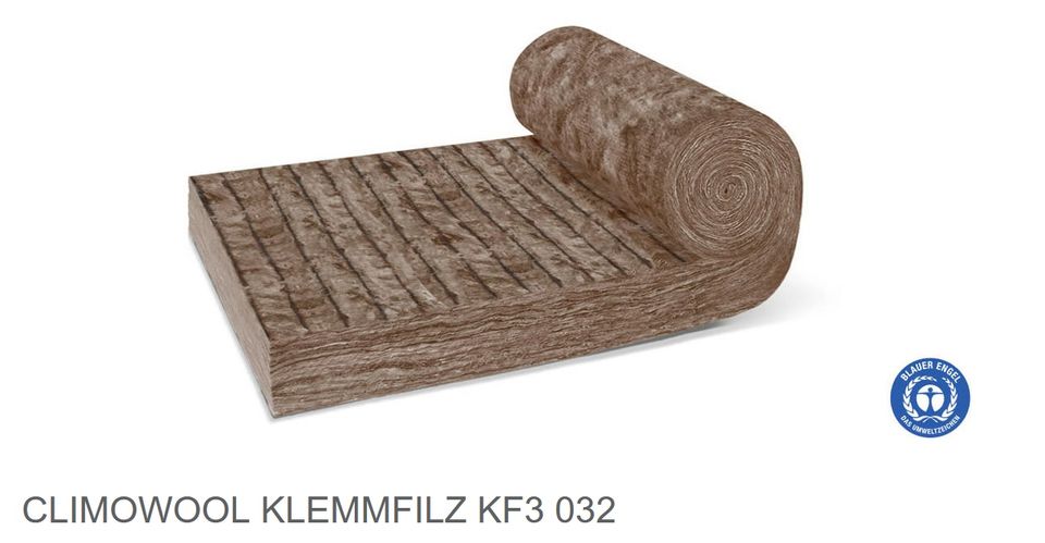 Klemmfilz climowool Zwischensparrenklemmfilz WLG032 200mm dick in Köthen (Anhalt)