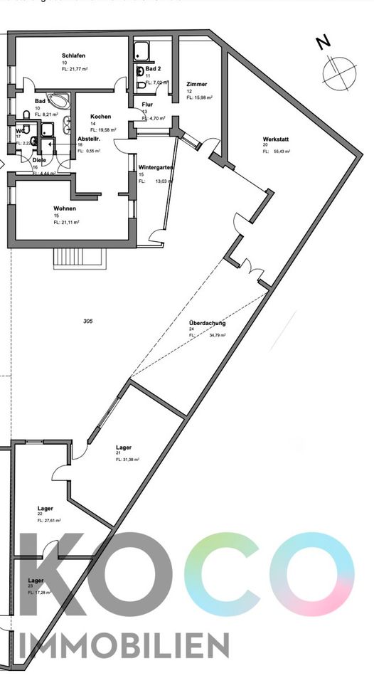 Bungalow! Lagerflächen, Werkstatt, Outdoorbereich! Wohnen & Gewerbe an einem Ort! in Krefeld