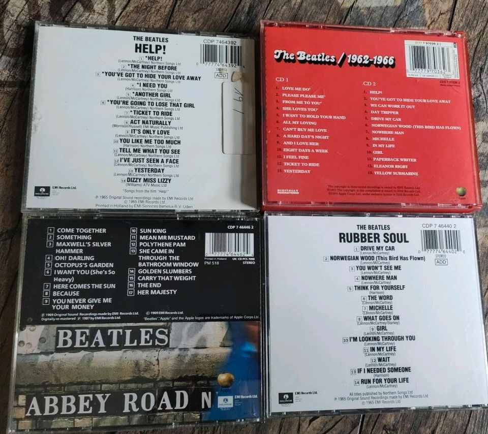 4x THE BEATLES "Rubber Soul & Abbey Road & Help!" CDs in Leverkusen