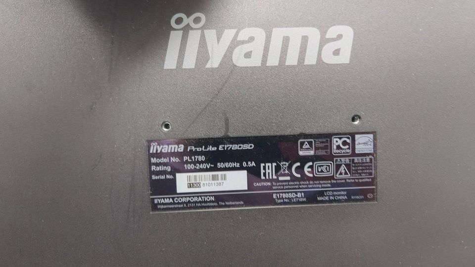 Monitor iiyama 17zoll neuwertig in Hildesheim