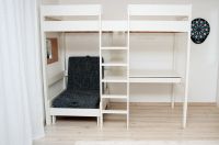 Hochbett aus Massivholz mit Schreibtisch, Regalen & Sofa-Bett Bielefeld - Quelle Vorschau