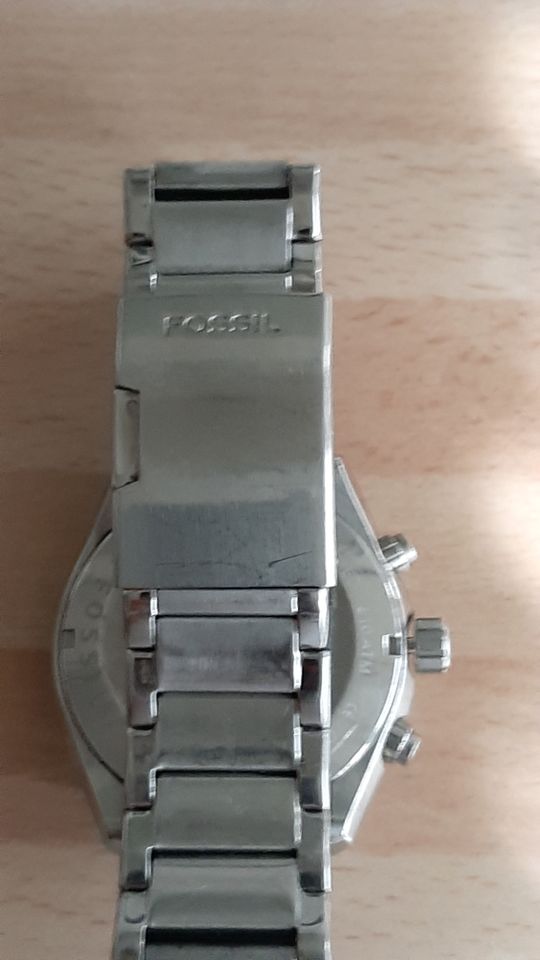Schöne Fossil Edelstahl Armband Uhr in Bad Kreuznach