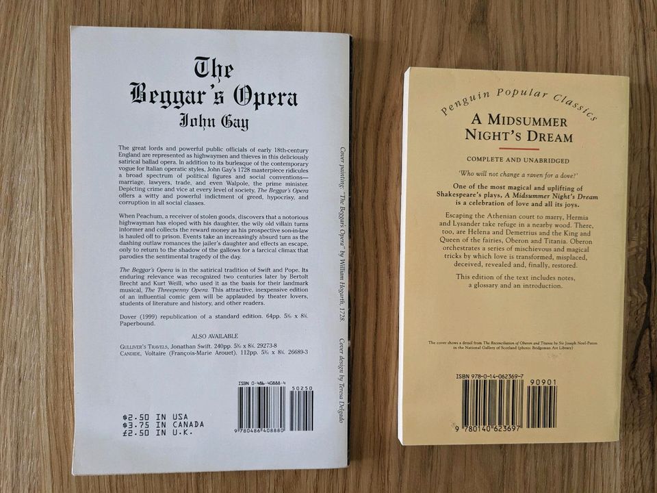 Bücher: Beggar's Opera und A Midsummer Night's Dream in Leipzig