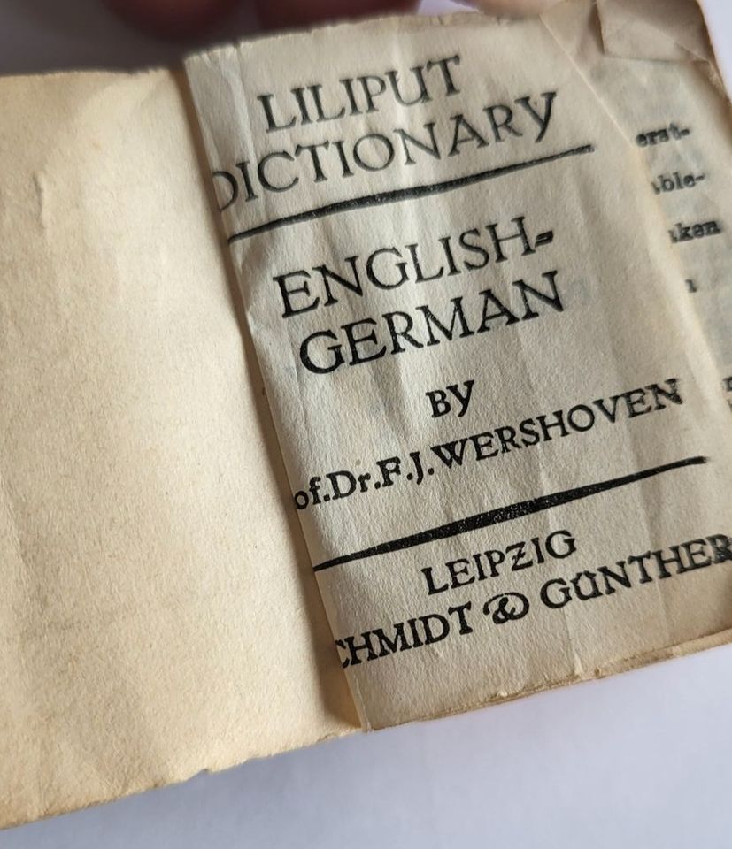 Wörterbuch Lilliput Dictionary Englisch - Deutsch 30er Jahre in Klipphausen