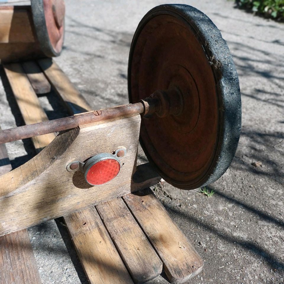 Handwagen Holz Bollerwagen Antiquität Rarität 50er 60er Kutsche in Heimenkirch