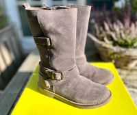 Aster Winterstiefel Wildleder Biker Stil Grau Gr. 30 TOP! Nordrhein-Westfalen - Meerbusch Vorschau