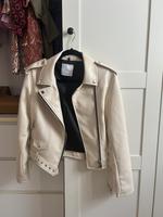 Lederjacke beige Mango Gr. M creme Niedersachsen - Gnarrenburg Vorschau