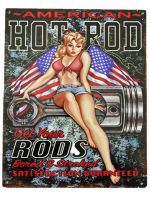 Tolles Blechschild American Hot Rod Pin Up Girl 20x25 cm - A41 Niedersachsen - Braunschweig Vorschau