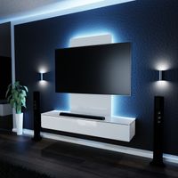 Premium LED RGB Lowboard 160x135 TV Board Sideboard Weiß Hochglan Bayern - Hofkirchen Vorschau