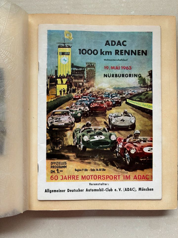 Motorsport Fotoalbum 1963 mit Programmheften usw. in Monheim am Rhein