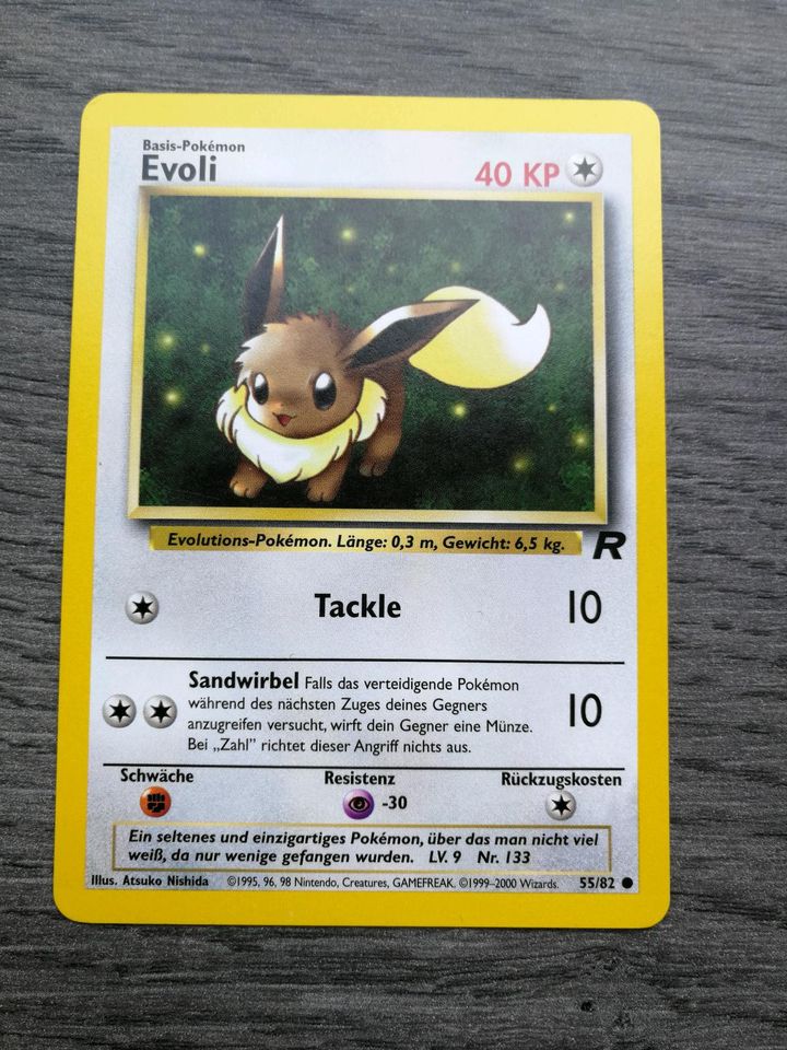 Pokemon Wotc Team Rocket Evoli Nr. 55, 1999,  Deutsch in Fehmarn