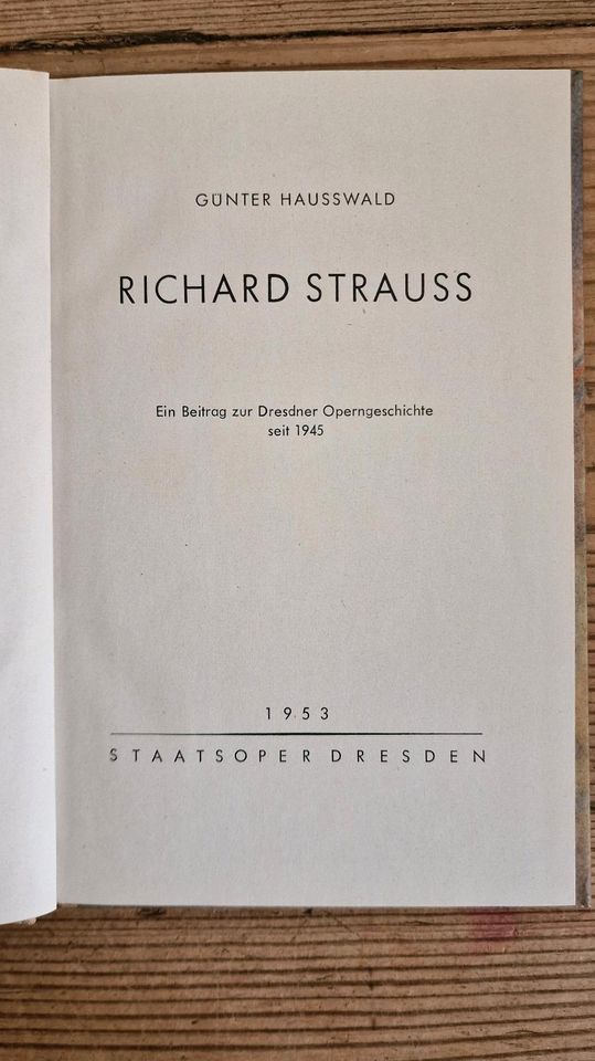 Richard Strauss Buch 1953  Operngeschicht in Berlin