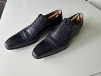 Santoni Oxford Businessschuh Leder blau 9,5 Eimsbüttel - Hamburg Harvestehude Vorschau