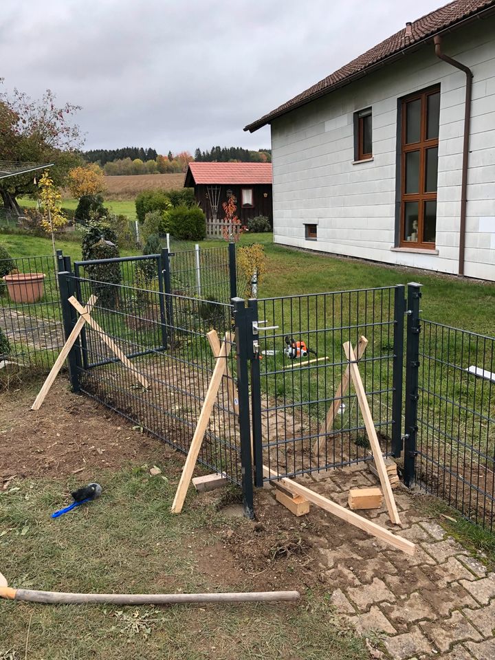 Doppelstabmattenzaun Montage, Zaunbau, Hausmeisterservice in Nohfelden