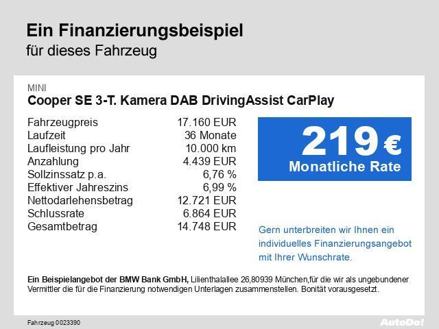 MINI Cooper SE 3-T. Kamera DAB DrivingAssist CarPlay in Gerlingen