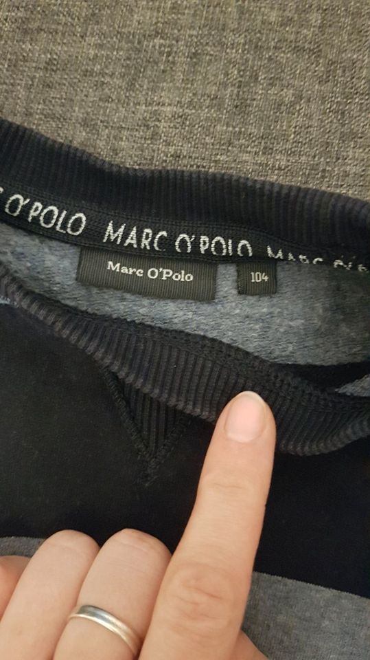 Pullover, Gr. 104, Marc O'Polo, schwarz-grau in Strausberg