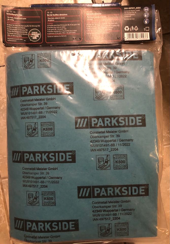 PARKSIDE Schleifpapier Set 30- teilig „NEU“ in Köln