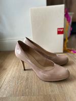 Pumps högl Gr.  5,5 beige Creme Lack 38,5 39 Nude Eimsbüttel - Hamburg Schnelsen Vorschau