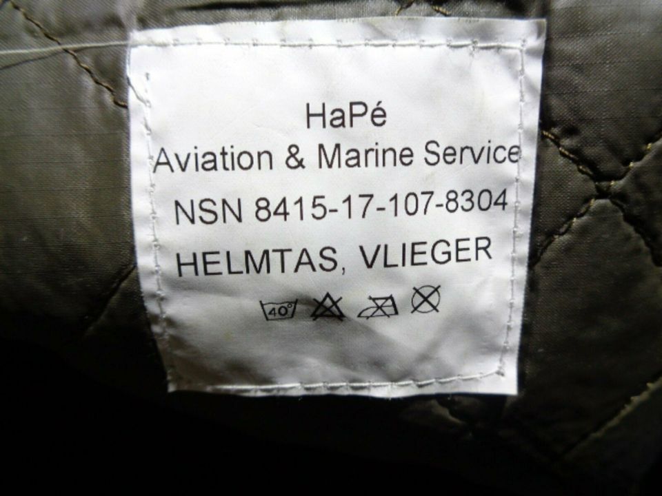 Orig.NL Armee Helmtasche Flieger Pilotenhelmtasche oliv 47x50 Neu in Herzogenrath
