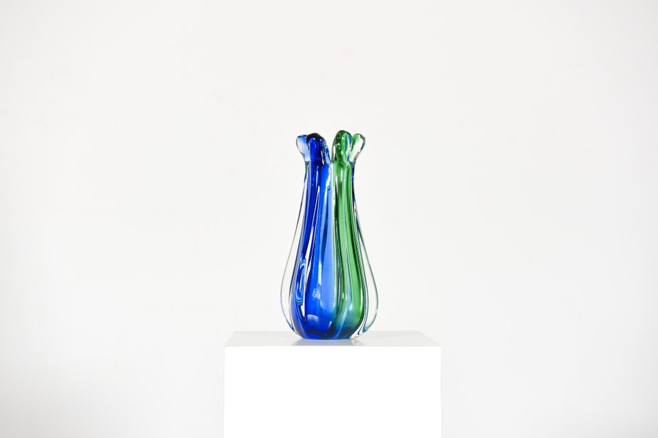 Große Murano Glas Battuto Vase 1990er Jahre Venedig in Centrum