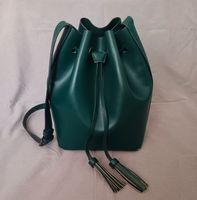 dunkelgüne Bucket Bag aus Kunstleder (Even & Odd) Köln - Ehrenfeld Vorschau