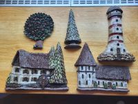 ‼️ Handarbeit Wanddeko Wandbild Ton Fachwerk Häuser SET !! Herzogtum Lauenburg - Schwarzenbek Vorschau