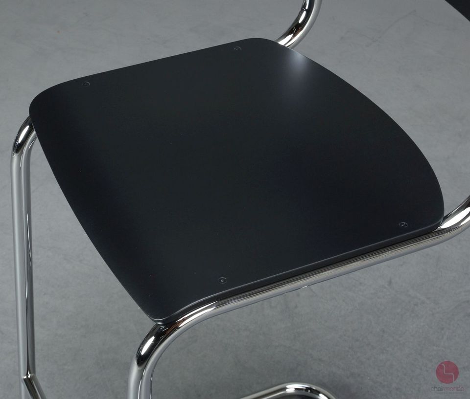 Thonet S43 H Barhocker Freischwinger Schwarz Bauhaus Barstuhl in Würzburg