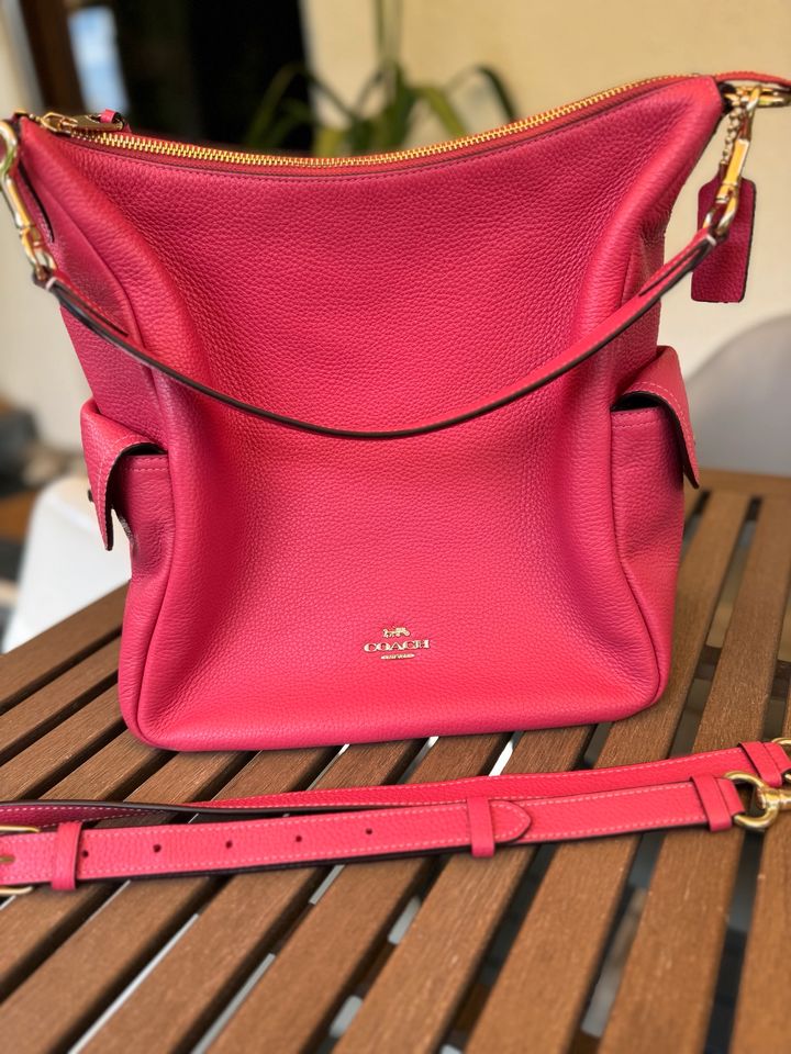 Coach Tasche Pennie Shoulder Bag, pink, chalk, braun, dunkelbraun in Wolfratshausen