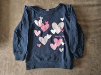 DopoDopo Sweatshirt mit Herzen | Gr. 110/116 | Blau Hessen - Hanau Vorschau