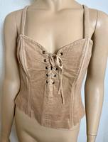 COMMA Cord BUSTIER TOP Corsage mit Schnürung Gr. 36 S Beige Berlin - Schöneberg Vorschau