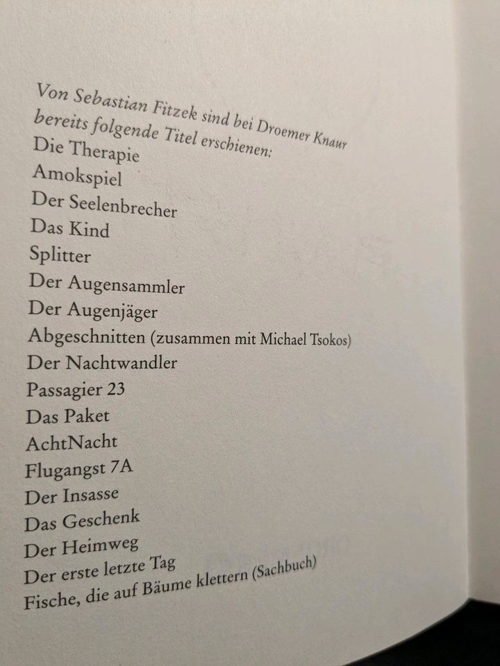 Buch - Sebastian Fitzek - Playlist in Weyhe