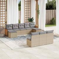 10-tlg. Garten-Sofagarnitur mit Kissen Beige Poly Rattan Couch Hessen - Weilburg Vorschau