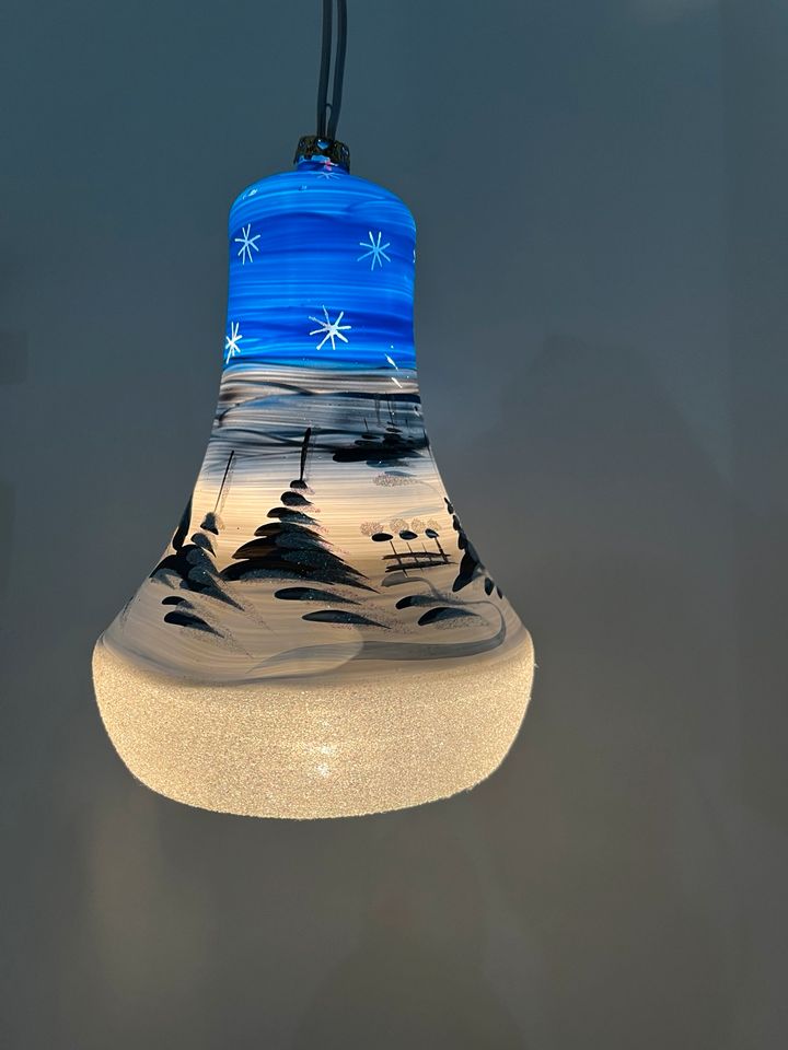 Beleuchtete Glocke Licht Glas Blau LAUSCHA Weihnachtsglocke in Oberhausen