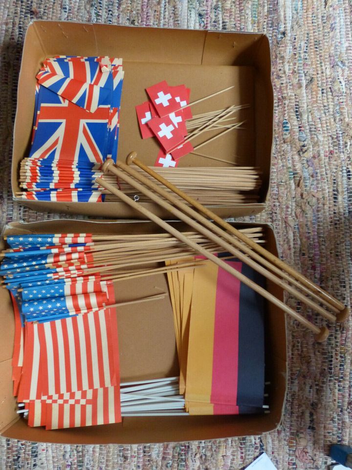 Bierdeckel Fahne Flagge Papierfahne Magnetfahne Deutschland USA in Wegberg