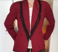 Blazer, Jacke Bordeaux Rot mit Fransen Mitte - Gesundbrunnen Vorschau