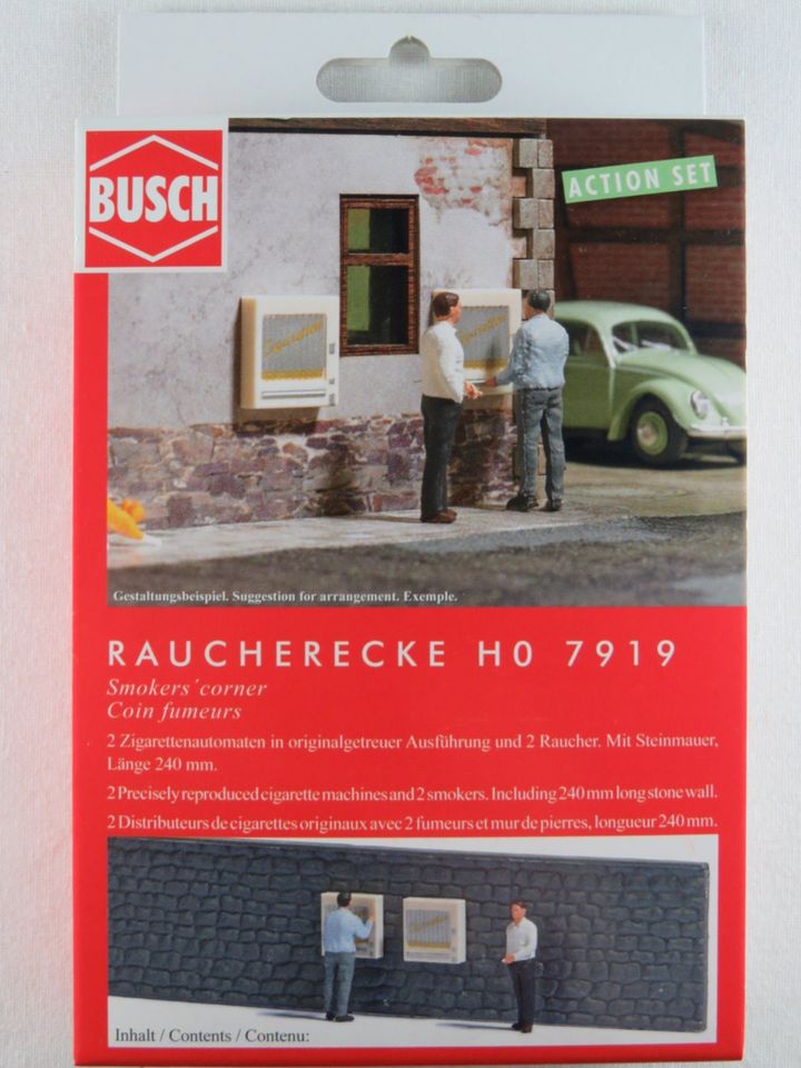 Busch 7919 ACTION SET "Raucherecke" m. 2 Zigarettenautomaten 1:87 in Bad Abbach