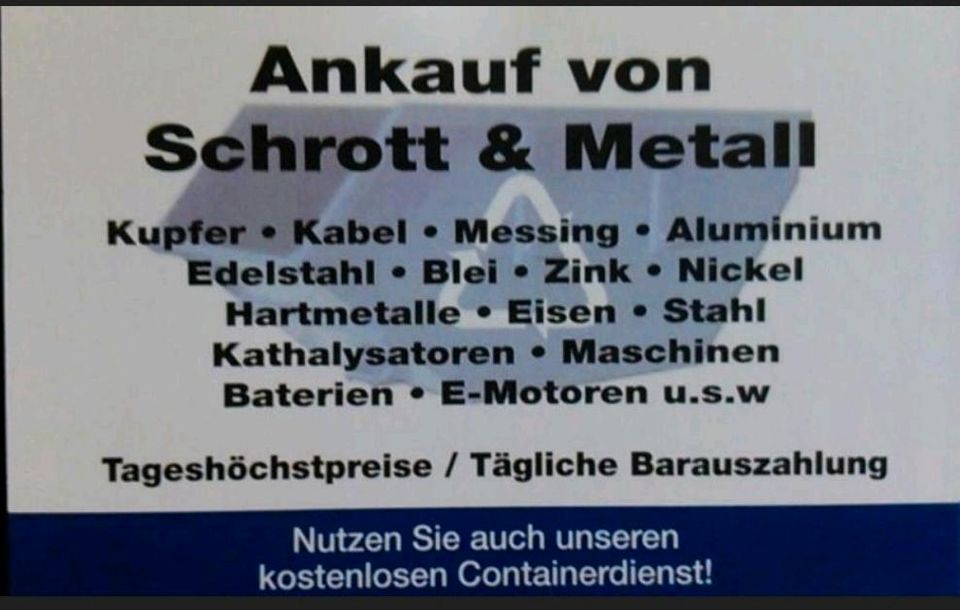 Ankauf&Abholung von Altmetalle Alteisen Schrott Schrottplatz in Pilsting