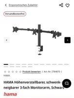 Monitorhalterung für 3 Monitore von Hama 27 Zoll 3 Bildschirme Dresden - Pieschen Vorschau