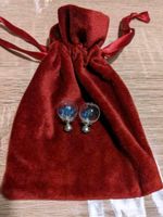 ⚠️endet heute⚠️ Ohrringe Perle mit blaue Blume Strass Weihnachten Niedersachsen - Seulingen Vorschau