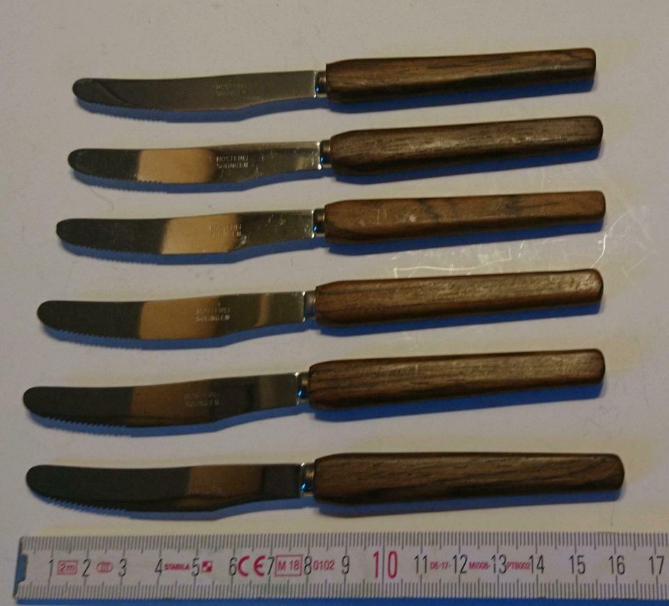 Obstmesser im Holzständer, Solingen Messer, Edelstahl, Holz in Cloppenburg
