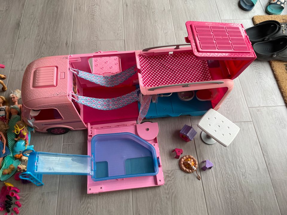 Barbie Set, Puppen, Haus, Fahrzeuge, Pferde und Zubehör in Bad Langensalza