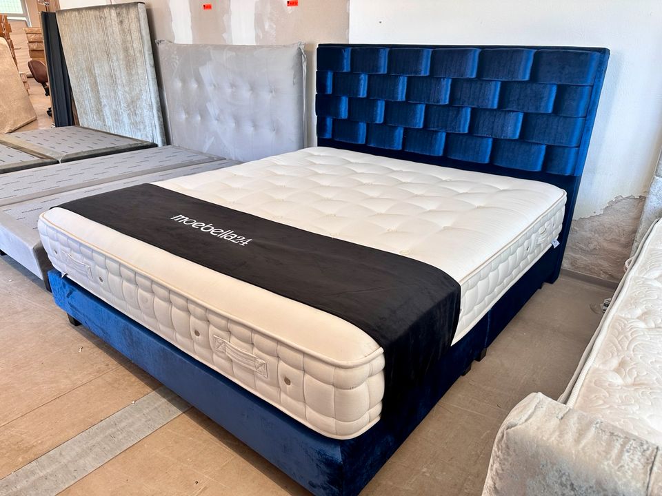 ‼️UVP 2699€‼️Kostenlose Lieferung‼️SMARAGD Blau Boxspringbett 180x200‼️ inkl. Matratze‼️3D Kopfteil Polsterbett Doppelbett Bett in Neustadt (Dosse)