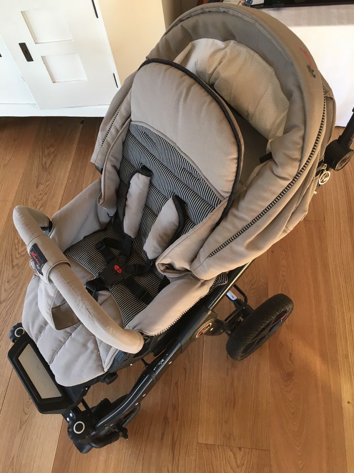 Kinderwagen Buggy Hartan Racer GT schwarz grau / beige in Köln