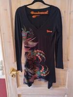 schwarzes Desigual Kleid mit Blumenmustern Gr.S Niedersachsen - Ganderkesee Vorschau