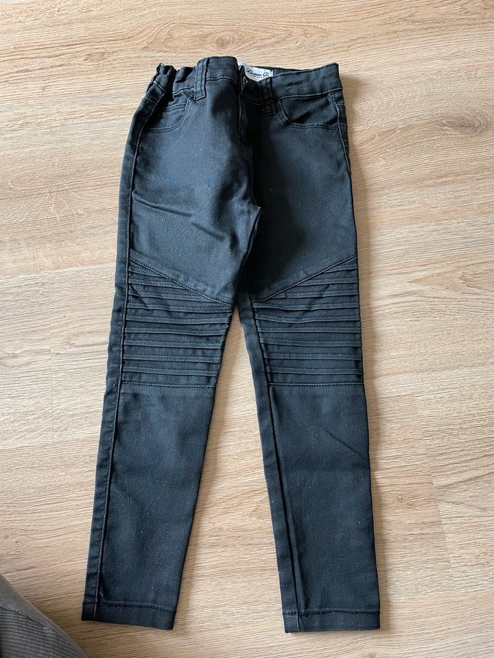 Jeans jeggings Jersey treggings 116 schwarz Glitzer Mädchen H&M in Bad Freienwalde