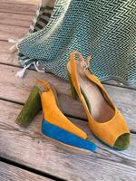 Tamaris Peeptoe Pumps High Heels Sandale Gelb, Blau & Grün –Gr.39 Niedersachsen - Salzhausen Vorschau