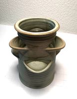 ⭐ Vase Kunsthandwerk grün / grau ca 19 cm hoch Keramik ⭐ Nordrhein-Westfalen - Solingen Vorschau