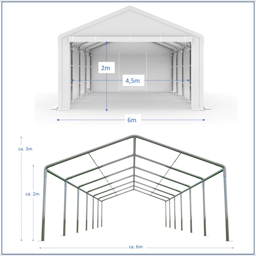 XXL 3x6m 4x6m 4x8m 5x8m 5x10m Lagerzelt Partyzelt Garagenzelt Zeltgarage Weidezelt Unterstand AKTION in Berlin