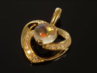 750 Gold Herz Diamant und Opal Anhänger  18 Diamanten Nordrhein-Westfalen - Altena Vorschau