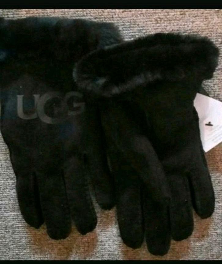 Neu mit Etikett UGG Lammfell Handschuhe Leder Schwarz Gr.L/XL.  F in Hannover
